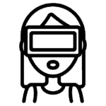virtual reality development icon black