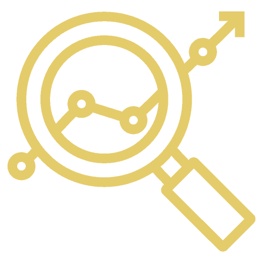 analytics icon gold