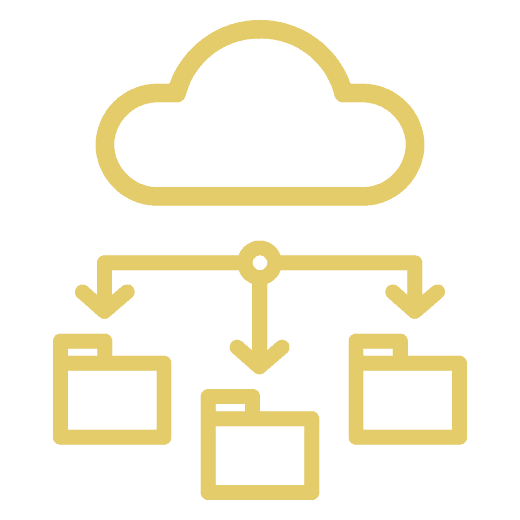 Back-End Support & Database icon gold